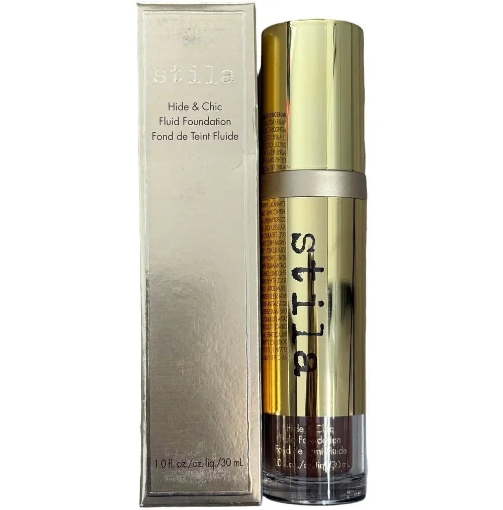 Stila Hide & Chic Fluid Foundation 1.0 fl oz - Deep 6 - New in Sealed Box - $39